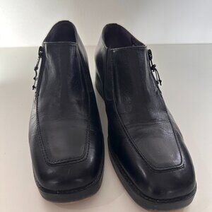 Donald J Pliner Shoes Womens 8.5 M Black Heels Booties Leather Boots Zip